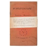 Beckett (Samuel). Whoroscope, 1st edition, Hours Press, Paris, 1930, a few light spots, small