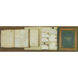 Free fronts. A group of 4 unrelated partly broken albums, circa 1830s, containing approximately