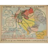 Propaganda maps. La Guerre est L'Industrie Nationale de la Prusse/ Le Rêve Allemand, published P. J.