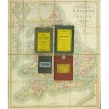 Folding maps. A mixed collection of five maps, 19th century, including Cary (John), Cary's New Map