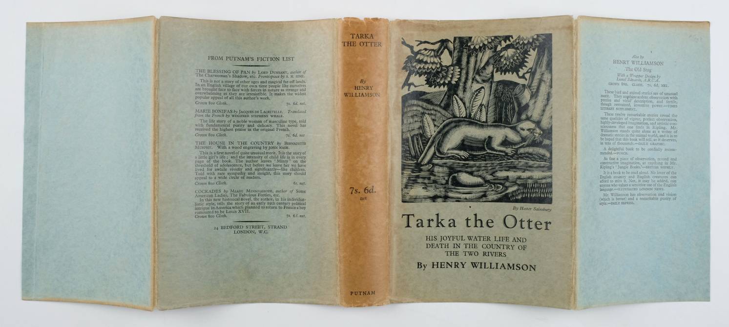 Williamson (Henry). Tarka the Otter, 1st edition, 1927, slight toning to endpapers, previous owner - Image 2 of 3