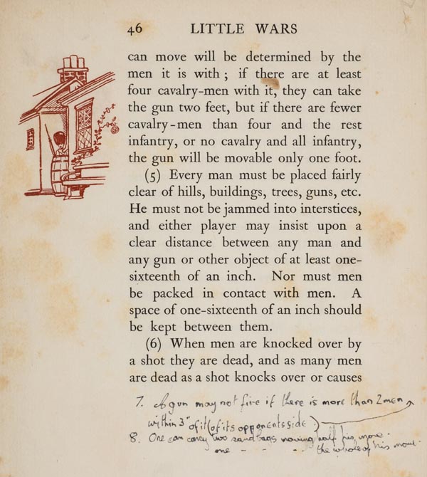 Wells (H.G.). Little Wars. A Game for Boys, 1st edition, 1913, 19 photographs, marginal drawings