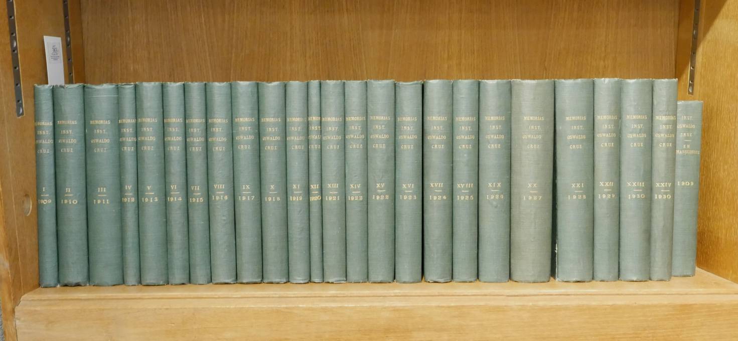 Memorias do Instituto Oswaldo Cruz. Volumes 1-24, Rio de Janeiro, Manguinos, 1909-1930, together