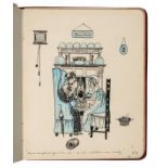 Commonplace Books. Two albums containing numerous copied poems and drawings, circa 1900, written and