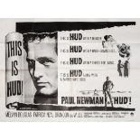 *Hud, directed by Martin Ritt, 1963, starring Paul Newman, UK quad poster in folded condition,