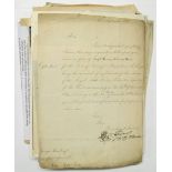 *Military Letters and Documents. A group of approximately 120 letters, documents and signatures,