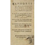 Hippocrates. Aphorismi Hippocratis Nicolao Leoniceno Vicentino interprete, Lib. VII..., no publisher