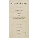 Austen (Jane). Mansfield Park: A Novel, volumes 2 & 3 only (of 3), 1st edition, printed for T.