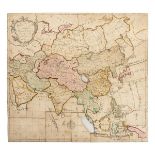 Jigsaw map. Asia in its Principal Divisions, By J. Spilsbury, 1767, hand-coloured engraved map