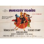 *Modesty Blaise, directed by Joseph Losey, 1966, starring Dirk Bogarde, UK quad poster in folded