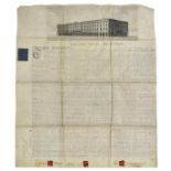 *Theatre Royal - Drury Lane. A printed vellum indenture completed in manuscript, 13 June 1793,