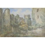 *Lucas (C., active 1840s). Raglan Castle, Monmouthshire, 1841, watercolour on paper, signed and