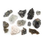 *Minerals. A collection of minerals from Madan, Romania, containing quartz, Pyite, Sphalerite,