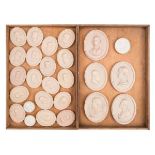 *Grand Tour. A collection of 25 oval plaster plaques, depicting kings, queens, diplomatic and