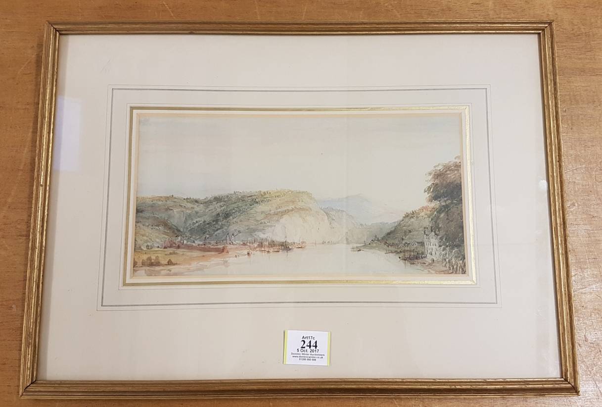 *Boys (Thomas Shotter, 1803-1874). Ehrenbreitstein on the Rhine, watercolour on paper, showing a - Image 2 of 4