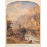 *Circle of Henry Gastineau (1791-1876). St. Maurice, Switzerland, watercolour on paper, showing a