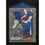 *Arts & Crafts. Noli Me Tangere, circa 1880-1900, glazed enamel mosaic plaque, depicting Mary