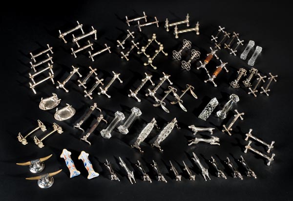 *Knife Rests. A large collection of Victorian and later knife rests, comprising 33 pairs and 5