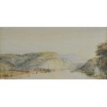 *Boys (Thomas Shotter, 1803-1874). Ehrenbreitstein on the Rhine, watercolour on paper, showing a