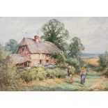 *Stannard (Henry John Sylvester, 1870-1951). A cottage in Hereford, watercolour on paper, showing