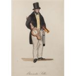 *Barometer Seller. Watercolour portrait, circa 1840, watercolour of a (possibly Scottish)