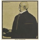 *Nicholson (William, 1872-1949). Prince Bismarck, colour woodcut, image 24 x 23 cm (9.5 x 9 ins),
