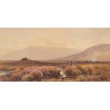*Curnock (James Jackson, 1839-1892). Peat Grasses, 1874, watercolour on paper, signed and dated
