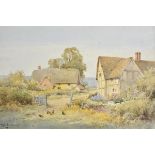 *Stannard (Henry John Sylvester, 1870-1951). Near Welford on Avon, Warwickshire, watercolour on