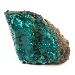 *Botriodal Chrysocolla. Single specimen of botriodal chrysocolla on malacite from Zaire, 27 cm