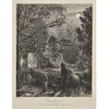 Palmer (Samuel, 1805-1881). Christmas, or Folding the Last Sheep, 1850, (Lister E4), etching on pale