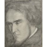 *Rossetti (Dante Gabriel, 1828-1882). William Bell Scott, October 1852, pencil, black chalk and grey