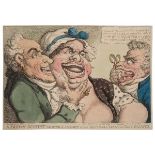 *Rowlandson (Thomas, 1756-1827). A French dentist shewing a specimen of his artificial teeth and