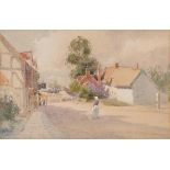 *Mackay (James Millar, 1863-1936). Rural Village, 1897, watercolour on paper, showing a woman