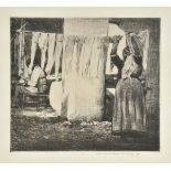 *Menpes (Mortimer, 1855-1938). The Washing Line, etching with drypoint, signed in pencil, plate