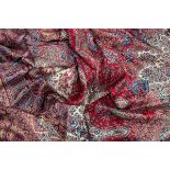 *Shawl. A large Paisley shawl, mid to late 19th century, silk shawl, with allover Paisley pattern,