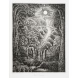 Tanner (Robin, 1904-1988). Wren and Primroses, Full Moon, & The Old Road, 3 etchings, each signed in