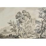 *Brandoin (Michel-Vincent, 1733-1807 ). Near the Forest of Dean, circa 1770, pen and grey ink and