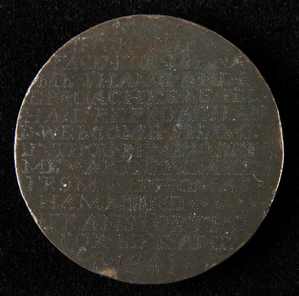 *Convict Love Token. George III Cartwheel Twopence 1797, the obverse polished and applied with - Image 2 of 2