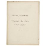 [Stanley, Henry M.] Press Reviews of "Through the Dark Continent.", 1878, [London, 1879], 133 pp., a