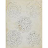 Manuscript Pattern Book. A manuscript pattern book, mid 19th century, mostly bold sepia or black ink