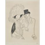 *Hepburn (Katharine, 1907-2003). Love Among the Ruins, etching by L. Hirschfeld, signed in pencil by