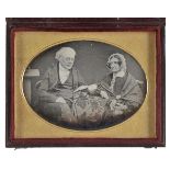 *Daguerreotypes. A group of 6 daguerreotypes, circa 1855, including a quarter-plate daguerreotype of