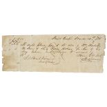 *New Orleans Slavery. A manuscript receipt for a slave, Pointe Coupee, 14 December 1858, 'At sight