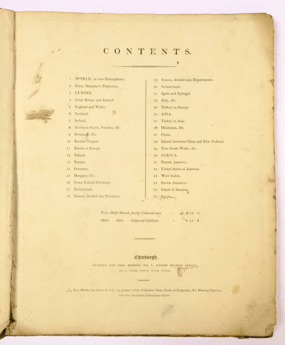 Brown (Thomas publisher). A general atlas, being a collection of maps of the world & quarters, the - Image 6 of 14