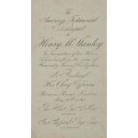 Stanley (Sir Henry Morton, 1841-1904). The American Testimonial Banquet to Henry M. Stanley, In