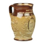 *Stanley (Henry Morton). A commemorative Doulton Lambeth brown salt-glazed stoneware jug, [1890],