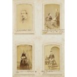 Cartes de Visite. An album containing 83 window-mounted albumen prints cartes de visite, circa