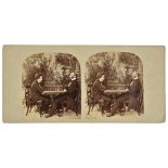 *Stereoview - Chess. A fine stereoview of the American Paul Morphy playing chess with Hungarian