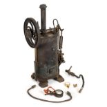 *Vertical Boiler. Model of a vertical boiler for a high pressure steam engine, brass with large