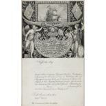 *Mediterranean Pass. An unused printed form, late 18th century, with a large engraved vignette by